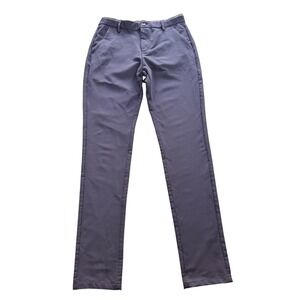 Plaid&Plain Mens Slim Fit Stretch Chino Pants Navy Blue 28x32 7108-0227